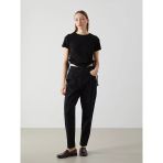 Lcw Jeans Siyah Beli Lastikli Slouchy Fit Kadın Jean Pantolon