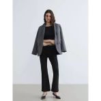 Lcw Jeans Siyah Crop Flare Kadın Jean Pantolon