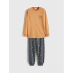 Lcw Kahverengi Bisiklet Yaka Erkek Çocuk Pijama Takımı - 8 - 9 Yaş