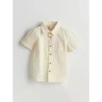 Lcw Kids Bej Basic Cepli Erkek Çocuk Poplin Gömlek