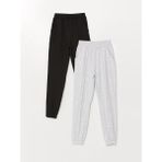 Lcw Kids Beli Lastikli Kız Çocuk Jogger Eşofman Altı 2'li - Dropsuz - 8 - 9 Yaş - Black