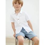 Lcw Kids Beyaz Basic Cepli Erkek Çocuk Poplin Gömlek
