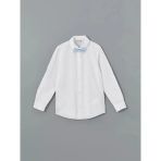 Lcw Kids Beyaz Basic Uzun Kollu Erkek Çocuk Gömlek Ve Papyon