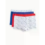 Lcw Kids Beyaz Baskılı Pamuklu Erkek Çocuk Boxer 3'Lü