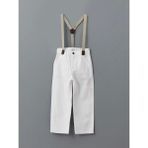 Lcw Kids Beyaz Beli Lastikli Askılı Erkek Çocuk Pantolon - BUXE WHITE