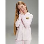 Lcw Kids Beyaz Gömlek Yaka Kız Çocuk Pijama Takımı