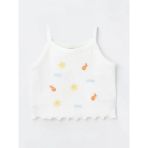 Lcw Kids Beyaz Kare Yaka Kız Çocuk Crop Atlet