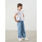 Lcw Kids Beyaz Müslin Kız Çocuk Bluz ve Pantolon 2'li