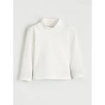 Lcw Kids Beyaz Yarım Balıkçı Yaka Kız Çocuk Tişört