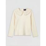 Lcw Kids Ekru Bebe Yaka Uzun Kollu Kız Çocuk Kaşkorse Tişört