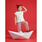 Lcw Kids Ekru Bisiklet Yaka Kız Çocuk Bluz Ve Pantolon