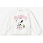 Lcw Kids Ekru Bisiklet Yaka Uzun Kollu Baskılı Kız Çocuk Sweatshirt - Cream - 8 - 9 Yaş