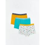 LCW Kids Gri Baskılı Erkek Çocuk Boxer 3'lü