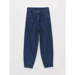 Lcw Kids İndigo Mom Fit Kız Çocuk Jean Pantolon