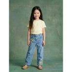 Lcw Kids İndigo Nakışlı Kız Çocuk Jean Pantolon