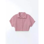 Lcw Kids Lila Dokulu Kız Çocuk Crop Gömlek