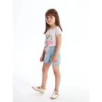 Lcw Kids Mavi Beli Lastikli Kız Bebek Jean Şort Etek