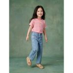 Lcw Kids Mavi Regular Fit Nakışlı Kız Çocuk Jean Pantolon