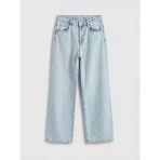 Lcw Kids Mavi Wideleg Fiyonk Nakışlı Kız Çocuk Jean Pantolon