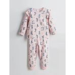Lcw Kids Pembe Bisiklet Yaka Çiçekli Kız Bebek Pijama Takımı