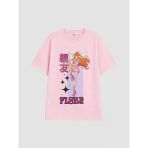 Lcw Kids Pembe Bisiklet Yaka Winx Club Baskılı Kız Çocuk Tişört