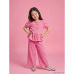 Lcw Kids Pembe Fiyonk Detaylı Kız Çocuk Bluz Ve Pantolon