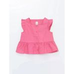Lcw Kids Pembe Kare Yaka Kolsuz Basic Kız Bebek Gömlek