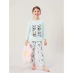 Lcw Kids Turkuaz Bisiklet Yaka Kız Çocuk Pijama Takımı