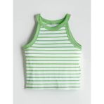Lcw Kids Yeşil Halter Yaka Kız Çocuk Crop Atlet