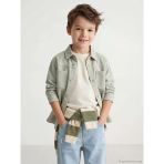 Lcw Kids Yeşil Uzun Kollu Erkek Çocuk Gömlek