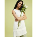 Lcw Modest Ekru Bisiklet Yaka Kadın Tunik
