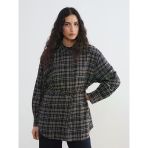 Lcw Modest Haki Ekose Kadın Gömlek Tunik