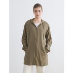 Lcw Modest Haki Kapüşonlu Oversize Kadın Tunik