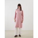 Lcw Modest Pembe Keten Karışımlı Kadın Gömlek Tunik
