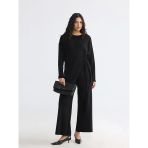 Lcw Modest Siyah Beli Lastikli Kadın Triko Pantolon