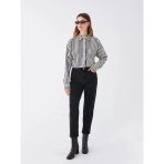 Lcw Modest Siyah Mom Fit Kadın Jean Pantolon