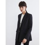 Lcw Siyah Kruvaze Yaka Kadın Blazer Ceket