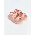 Lcw Steps Pembe Baskılı Çift Bantlı Kız Bebek Sandalet