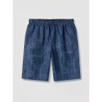 LCW SWIMWEAR Siyah Diz Hizası Boy Desenli Erkek Deniz Şortu