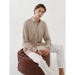 Lcw Vision Bej Slim Fit Uzun Kollu Erkek Dokulu Gömlek
