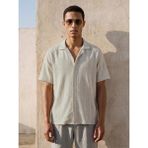 Lcw Vision Gri Regular Fit Çizgili Erkek Dokulu Gömlek - 2XL