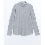 Lcw Vision Gri Slim Fit Uzun Kollu Erkek Dokulu Gömlek