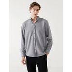 Lcw Vision Gri Slim Fit Uzun Kollu Erkek Gömlek - XL