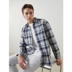 Lcw Vision İndigo Regular Fit Uzun Kollu Ekose Erkek Oduncu Gömlek