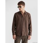 Lcw Vision Kahverengi Regular Fit %100 Keten Erkek Gömlek