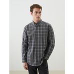 Lcw Vision Lacivert Regular Fit Uzun Kollu Ekose Erkek Gömlek