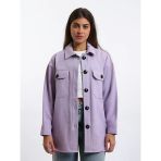Lcw Vision Lila Oversize Kadın Gömlek Ceket