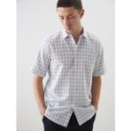 Lcw Vision Mavi Regular Fit Kısa Kollu Ekose Erkek Gömlek