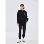 Lcw Vision Siyah Beli Lastikli Kadın Kalın Jogger Eşofman Altı - New Black