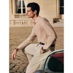 Lcw Vision Turuncu Slim Fit Uzun Kollu Çizgili Poplin Erkek Gömlek